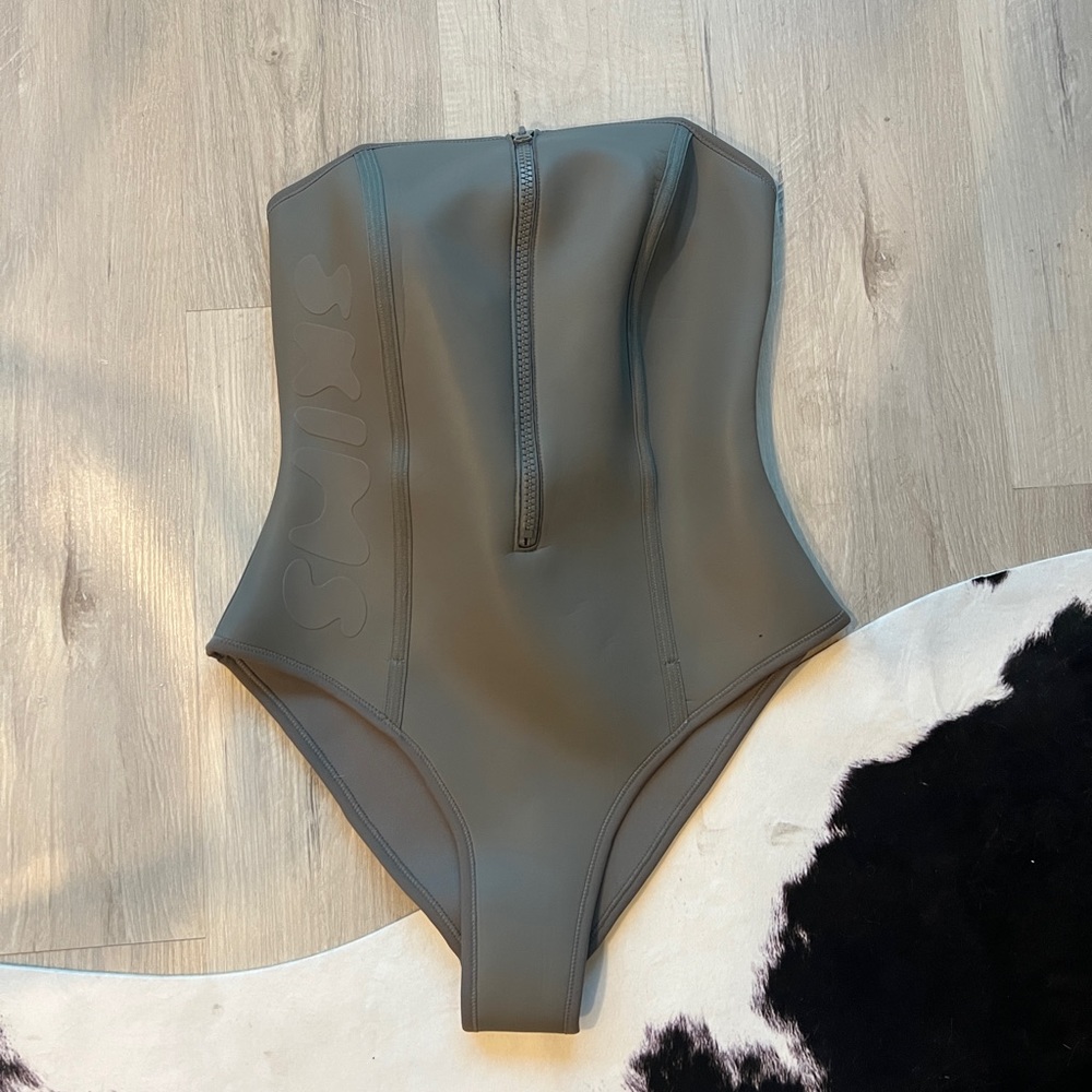 NWT! Skims leather one piece bathing suit